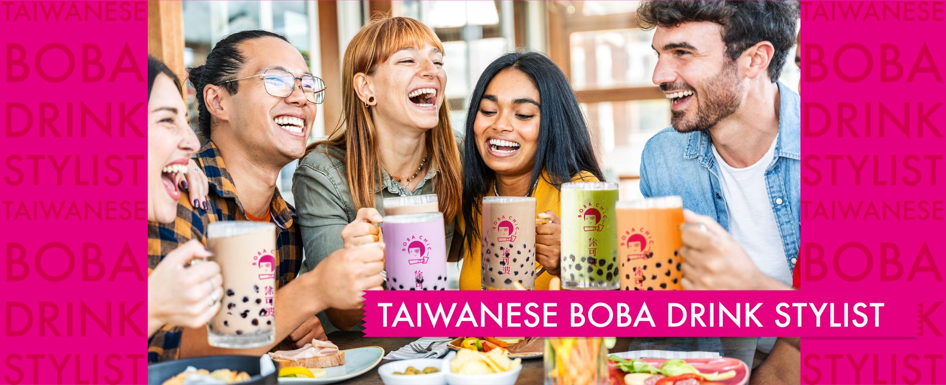 Taiwan boba drink stylist