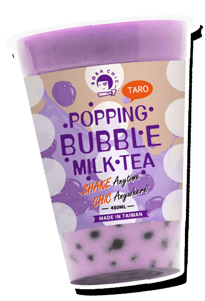 Taro Popping Boba Milk Tea
