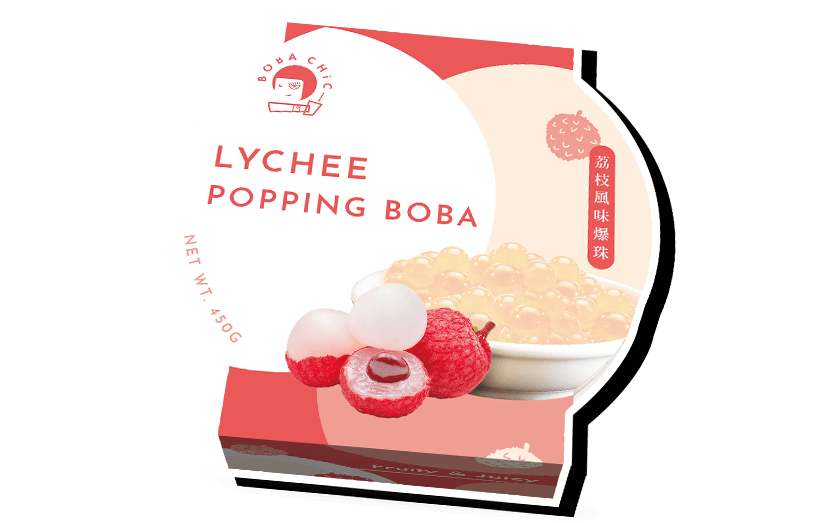 Lychee Popping Boba 450g Cup